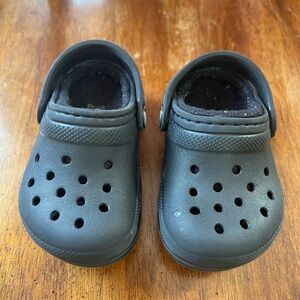 CROCS Kids Black Slippers